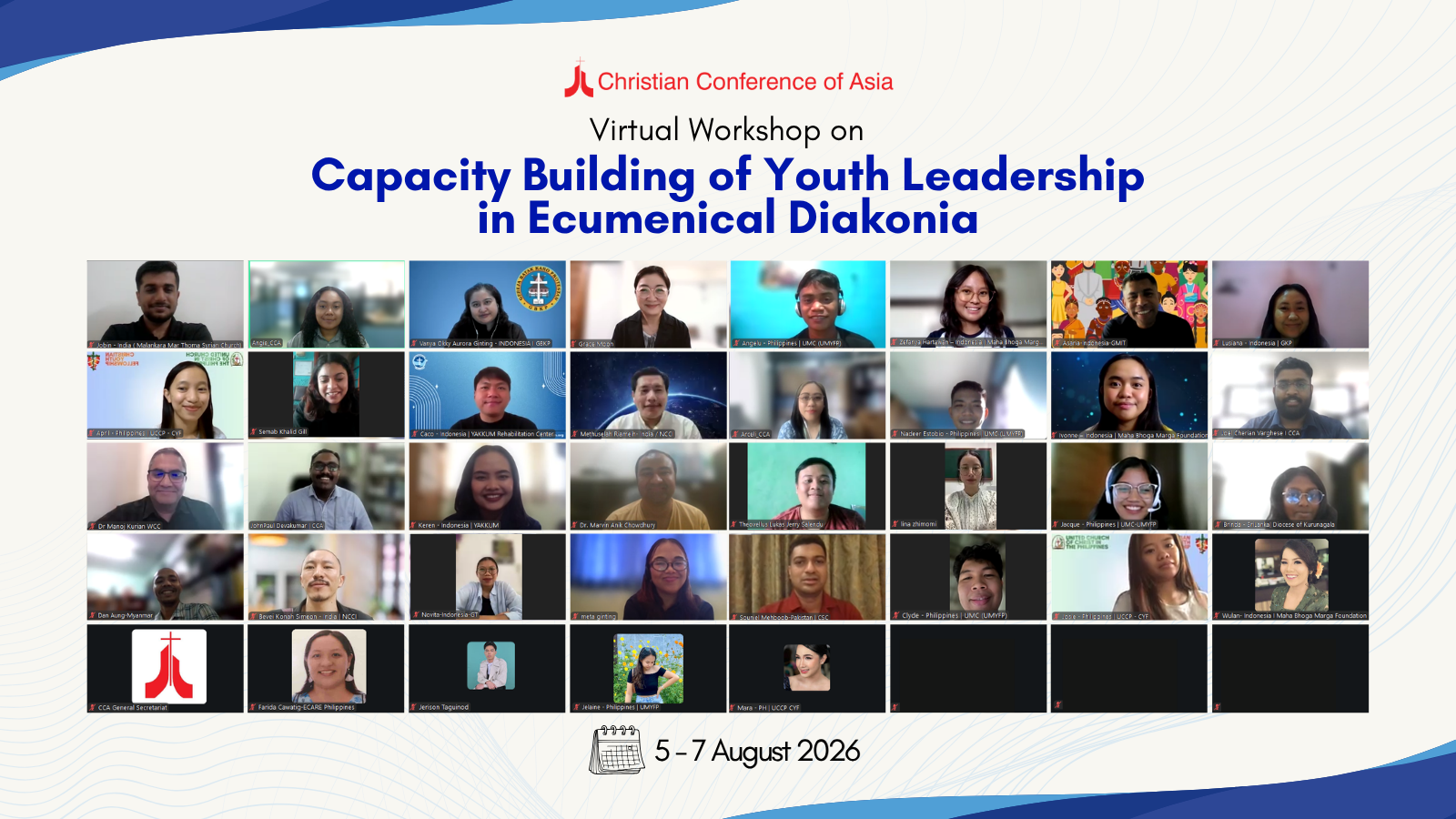 Young Asian ecumenical leaders encouraged to explore a holistic vision of ecumenical diakonia at CCA virtual workshop